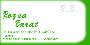 rozsa barat business card